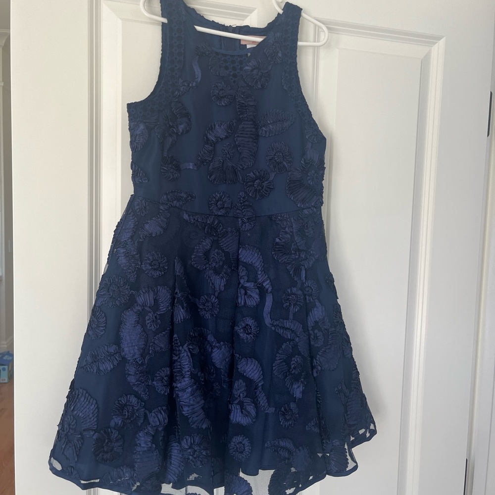 Nanette Lepore Navy Floral Kids Dress NWT Size M